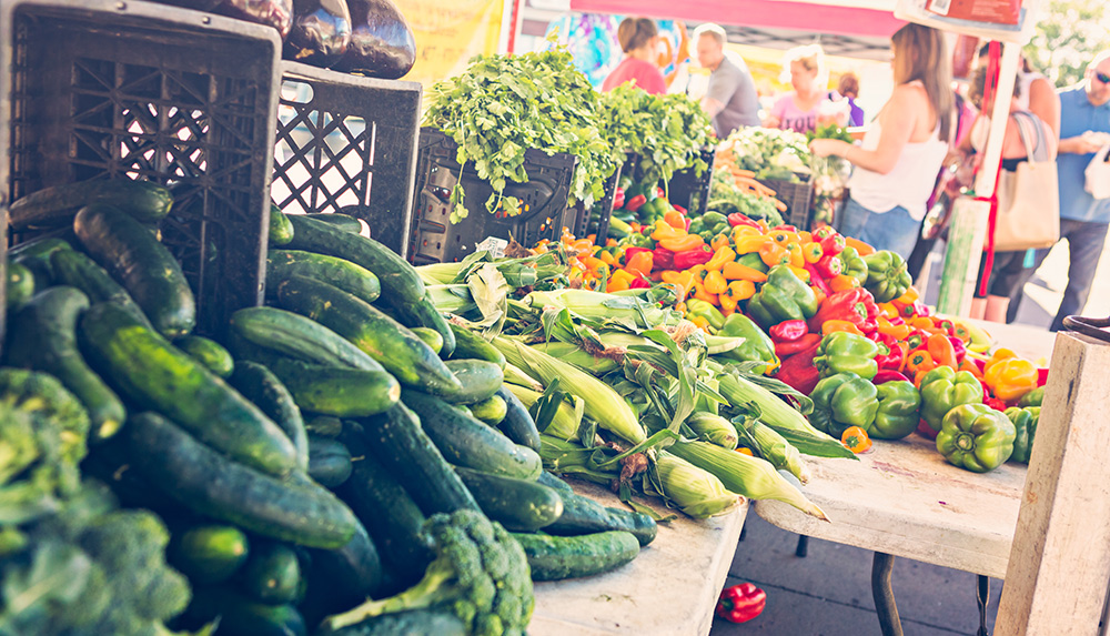 Vegetables at a Farmers Market