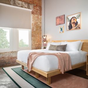 King bed suite at CANVAS Hotel Dallas