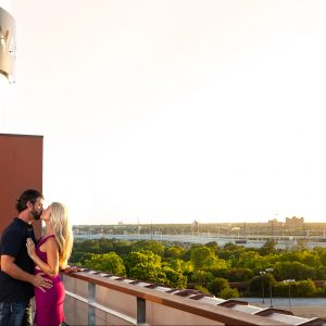 Couple enjoying Canvas rooftop with view